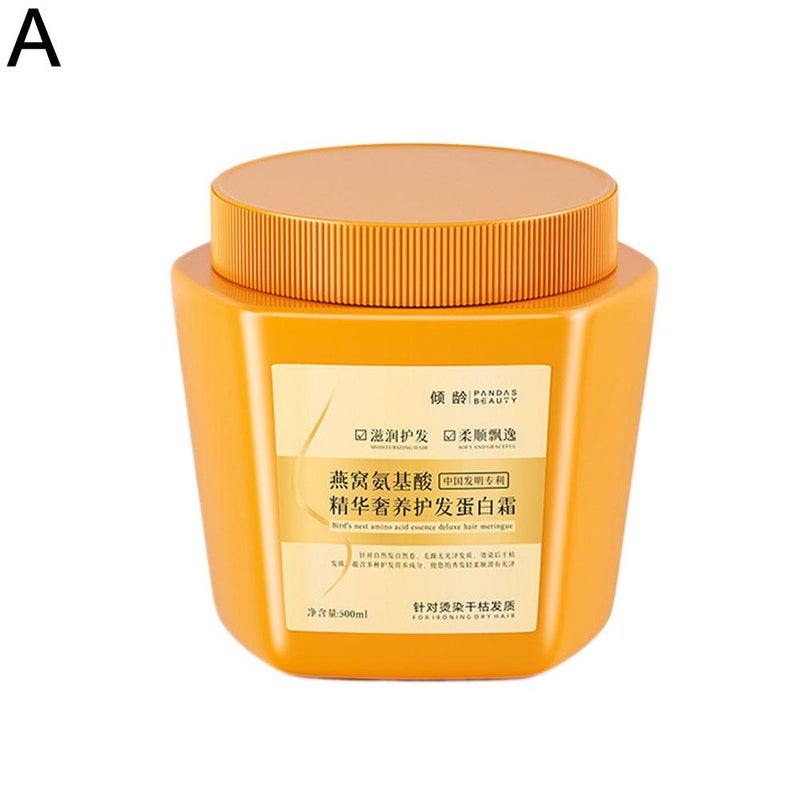 500ml Age-Defying Hydrating Hair Mask, Nourishing, Moisturizing, and Smoothing Hair Treatment with Bird's Nest Amino Acid Essence and Protein Cream